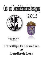 Jahrbuch der Feuerwehren im Landkreis Leer 2015