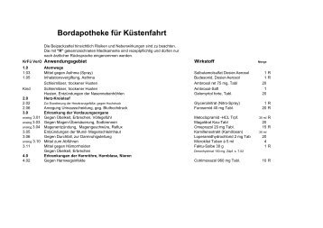 Bordapotheke für Küstenfahrt - kiss-kiel.de