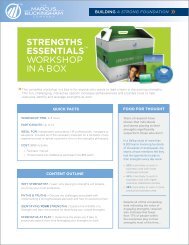 strengths essentialsâ¢ workshop in a box - Marcus Buckingham