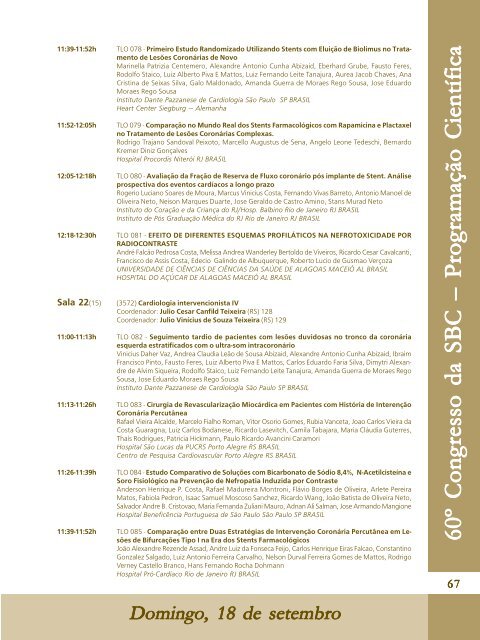 programa final - 66 Congresso Brasileiro de Cardiologia