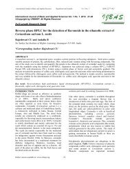 Reverse phase HPLC for the detection of flavonoids in ... - CRDEEP