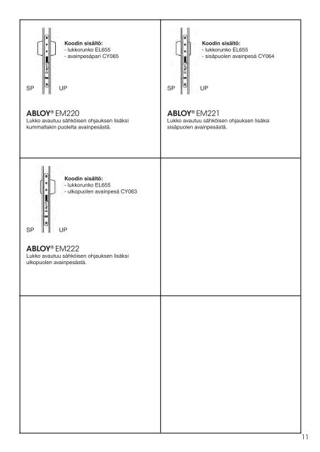 Profiiliovien sÃ¤hkÃ¶mekaaninen lukitus Toiminnalliset ja ... - Abloy Oy