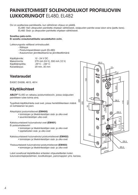 Profiiliovien sÃ¤hkÃ¶mekaaninen lukitus Toiminnalliset ja ... - Abloy Oy