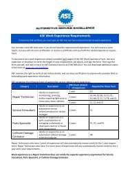 ASE Work Experience Reporting Form