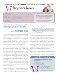 Newsletter 20, Fall 2008 - Thyroid Cancer Canada