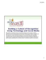 Building a Culture of Recognition Using Technology and Social Media