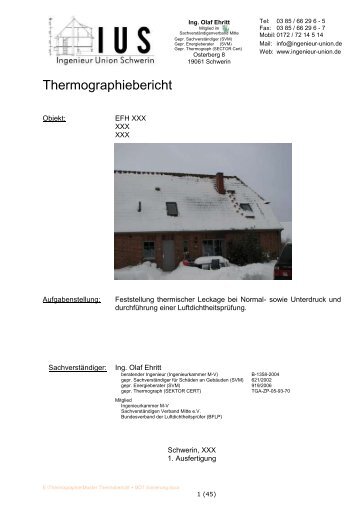 Muster Thermografiebricht (PDF) - Ingenieur Union Schwerin