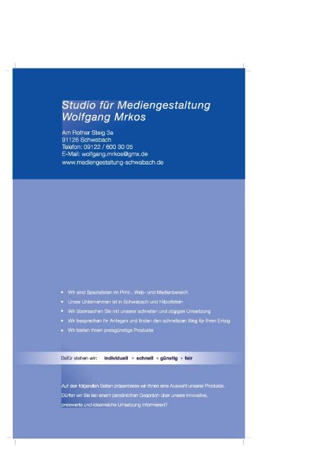 Studio für Mediengestaitung Wolfgang Mrkos - Mediengestaltung ...