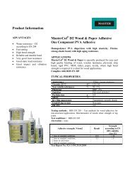 Product Information MasterColÂ® D2 Wood & Paper Adhesive