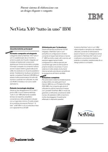 NetVista X40 âtutto in unoâ IBM - Computer Gross