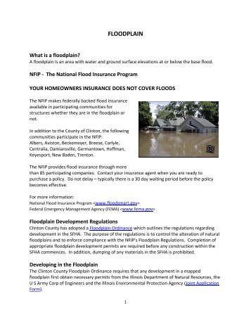 Floodplain Information - Clinton County, Illinois