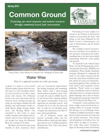 Common Ground Newsletter - Tinicum Conservancy