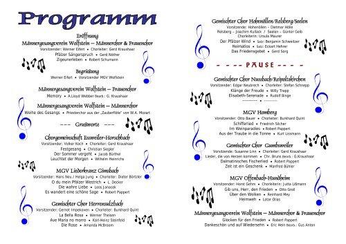 hier gehts zum Programm - MGV-Wolfstein