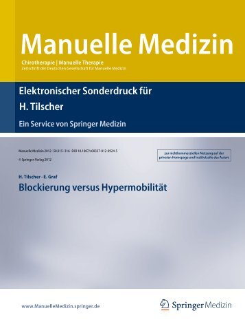 Blockierung versus HypermobilitÃ¤t - Prof. Dr. Tilscher