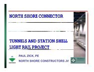 north shore connector tunnels and station shell light rail project