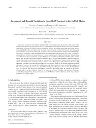 Interannual and Decadal Variations in Cross-Shelf Transport in the ...