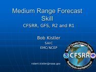 Assessment of CFSRR medium range forecast skill