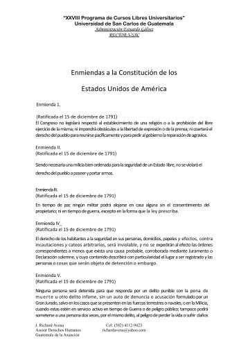 Enmiendas a la Constitucion - Usac