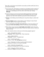 Bullying body paragraph worksheet