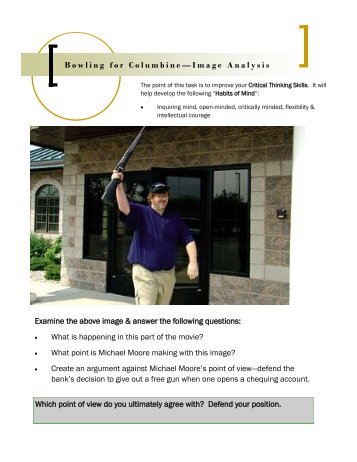 Bowling for Columbine Image Analysis - GDHS English Department