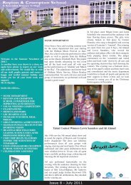 Newsletter July 2011 - Royton and Crompton School