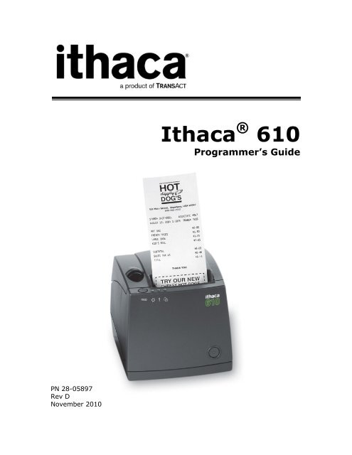 Ithaca 610 Programmer's Guide - TransAct