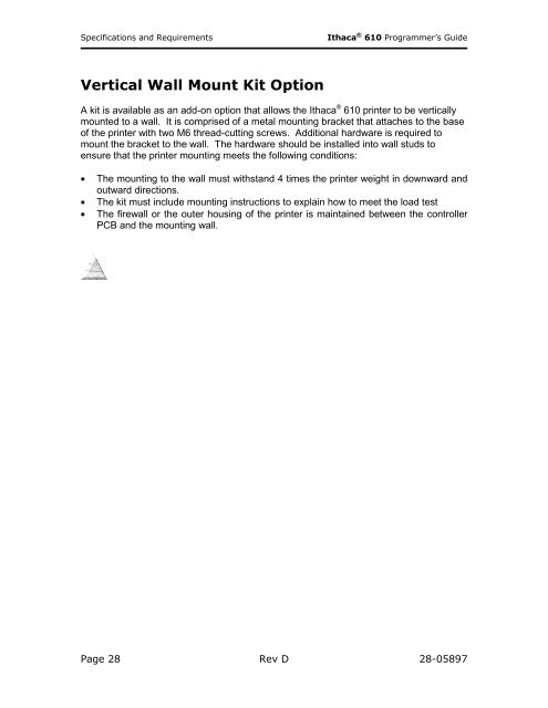 Ithaca 610 Programmer's Guide - TransAct