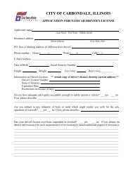 Taxi Driver Application - Carbondale, IL