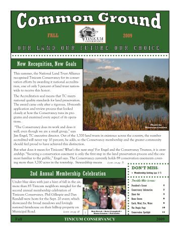 Newsletter-FALL 2009 FINAL FINAL TO PRINTER - Tinicum ...