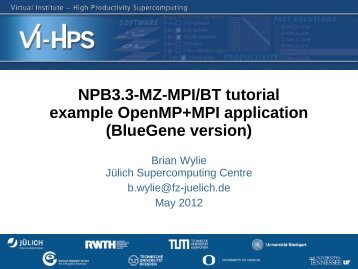 VI-HPS: NPB-MZ-MPI/BT tutorial example (BlueGene version)