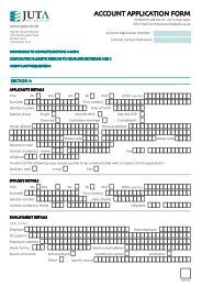 ACCOUNT APPLICATION FORM - Juta - Law