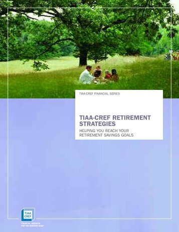 Retirement Strategies (PDF) - TIAA-CREF