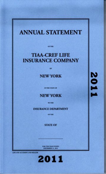 60142 TIAA-CREF LIFE INSURANCE COMPANY PrintBooks ...