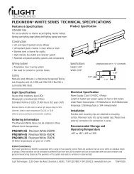 plexineonÂ® white series technical specifications - iLight Technologies