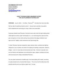 Plexineon Patent Announcement - iLight Technologies