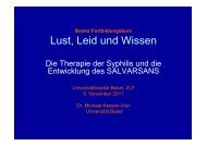 Lust – Leid – Wissen. Geschichte der Syphilis - Nordwestschweiz