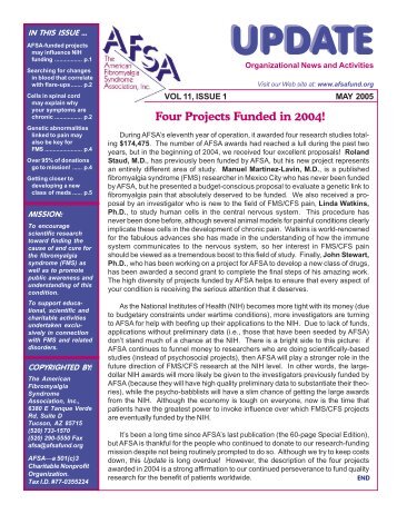 Download the full May 2005 AFSA Update as a PDF. - American ...