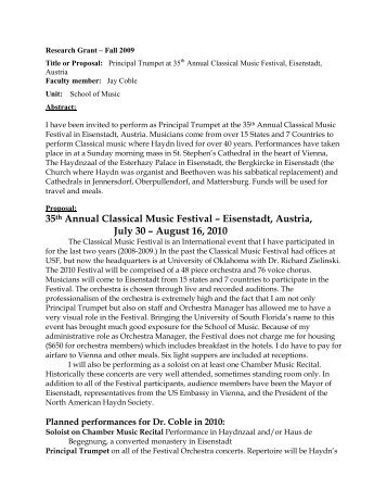 35th Annual Classical Music Festival â Eisenstadt, Austria, July 30 ...