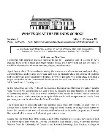 Number 1 - The Friends' School