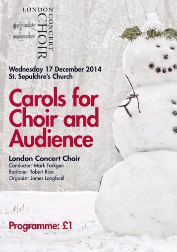 17 December 2015: Carols for Choir and Audience