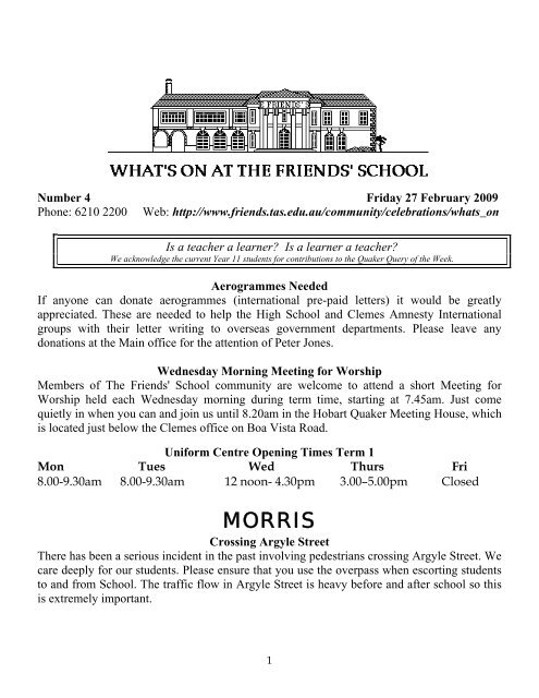 Number 1 - The Friends' School