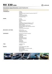 2006 lexus rx 330 specifications