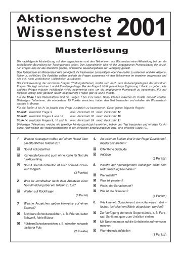 Wissenstest 2001