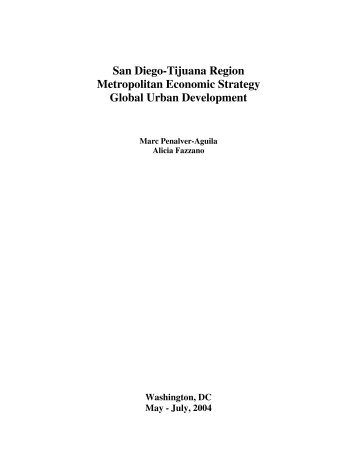 San Diego-Tijuana Metropolitan Economic Strategy Report