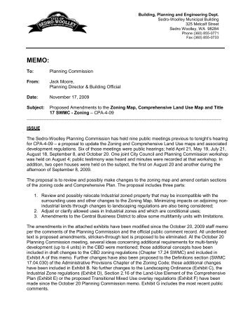 Planning Commission From - City of Sedro-Woolley