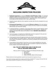 Building Inspection Policies - City of Sedro-Woolley