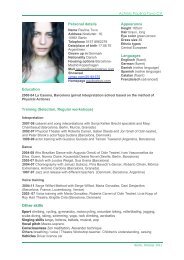 Actress Paulina Tovo CV Personal details Appearance Languages ...