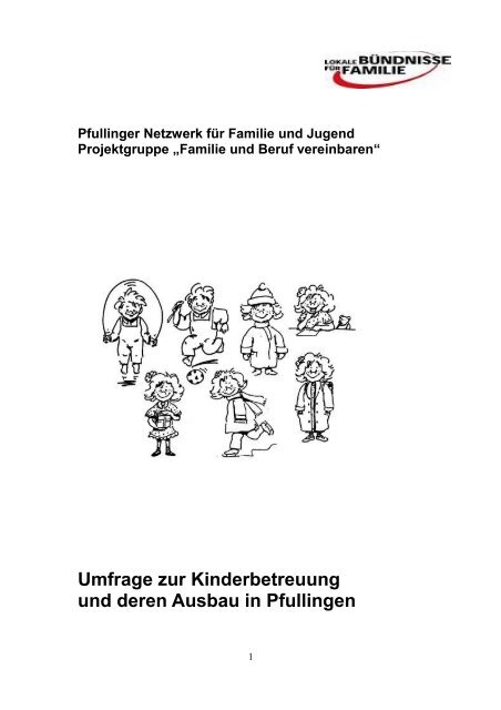 Umfrage zur Kinderbetreuung und deren Ausbau in Pfullingen