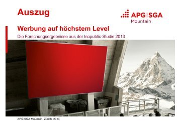 Isopublic 2013 - APG|SGA Mountain