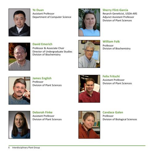 annual report - Interdisciplinary Plant Group - University of Missouri